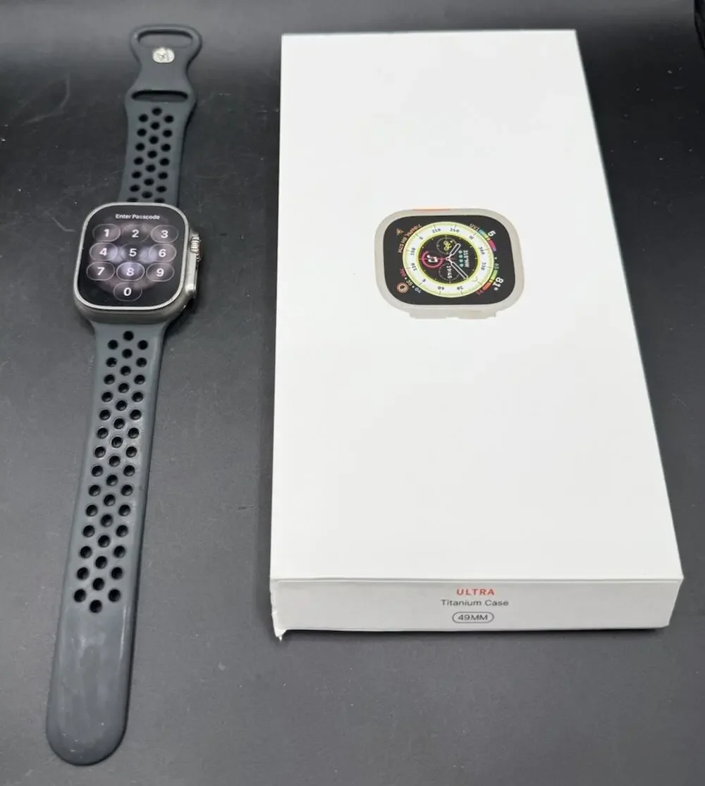 Apple Watch Ultra 49mm Titanium GPS Original Box & Band Works Great! Model A2622